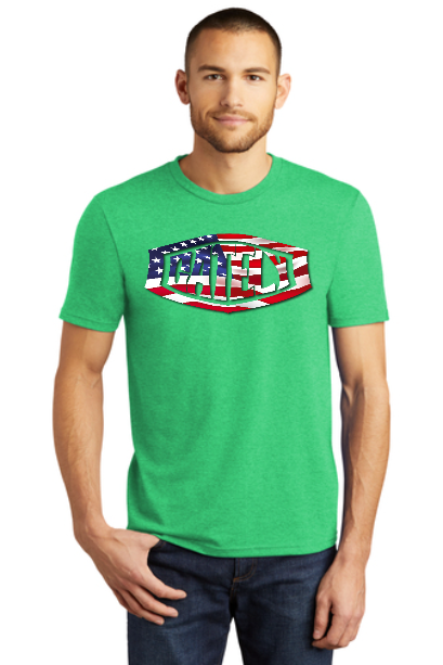 Gately Patriotic Shield T-Shirt in GreenFrost