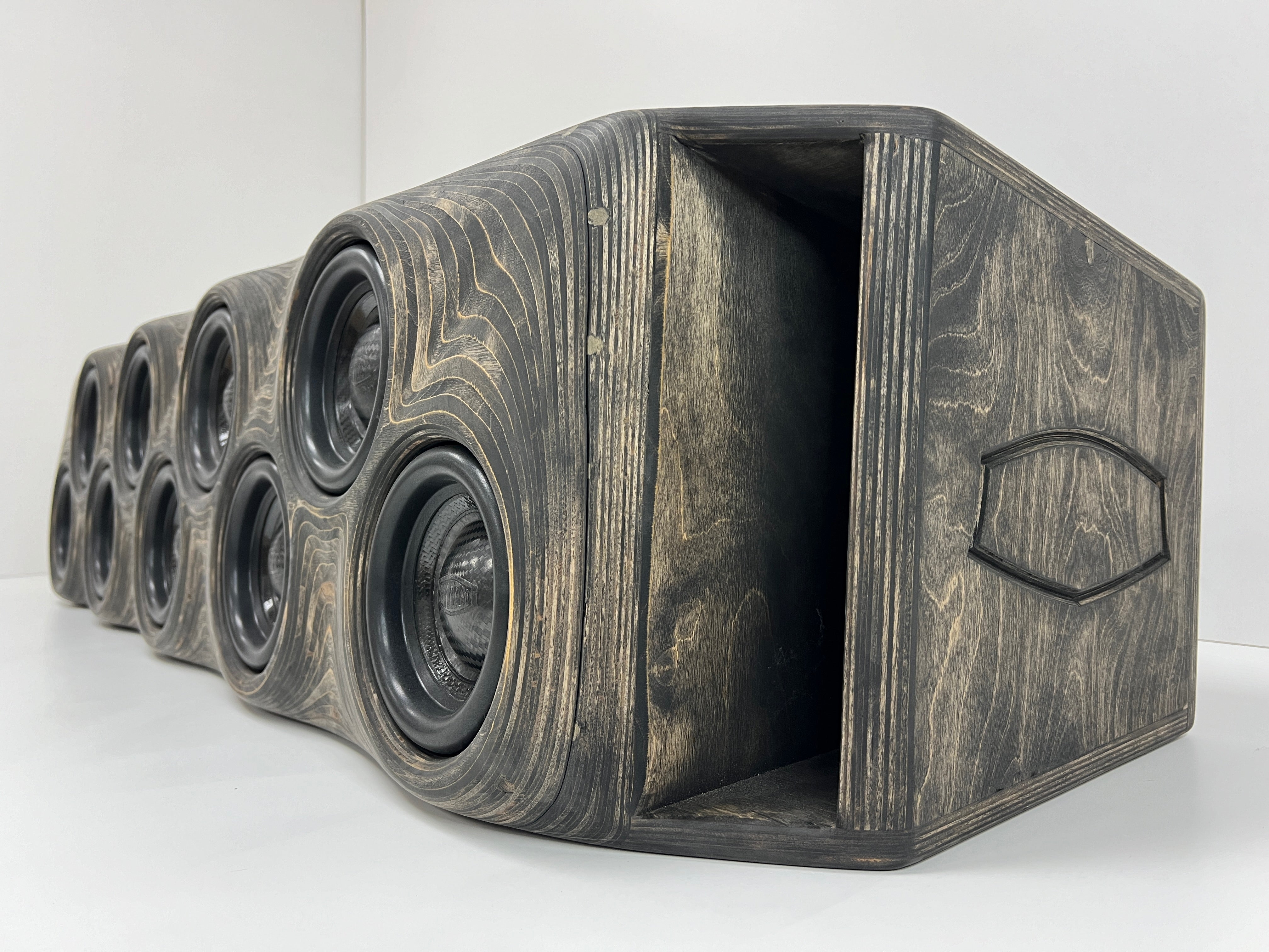 Ford CrewCab 9 x 6.5” with 3.75 " Seat Lift - USED, INCLUDES SUBWOOFERS