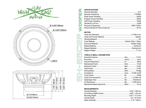 Garage Sale SHCA Neo 6.5" Component Speaker
