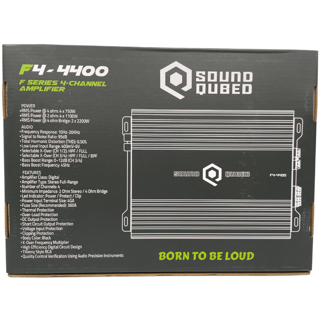 SoundQubed 4400 Watt F4-4400 Full Bridge 4 Channel Amplifier