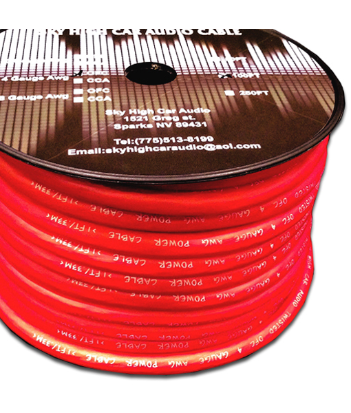 Sky High Car Audio OFC 4 Gauge - 100ft Spool