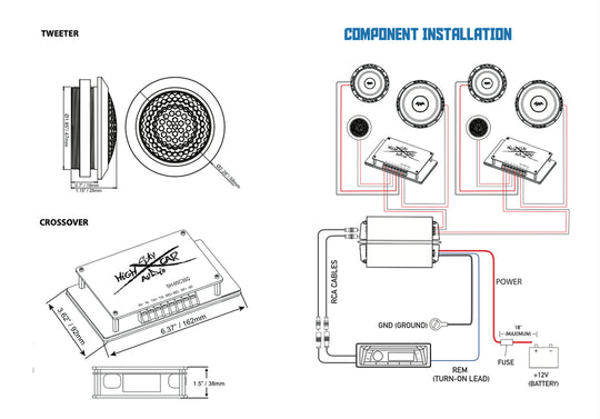 Sky High Car Audio SH-65C3SQ 3-Way Neodymium Component Set