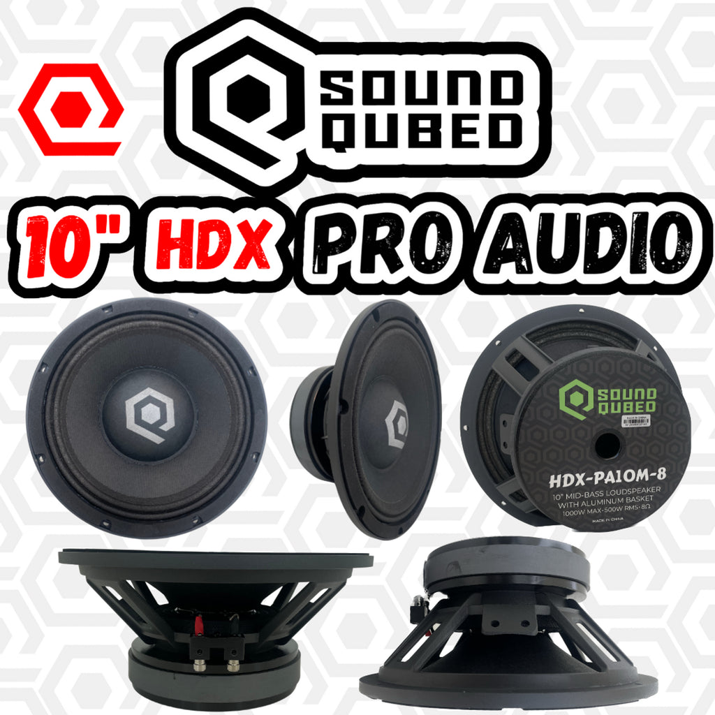 Soundqubed HDX Series Pro Audio 10" Speaker (single)