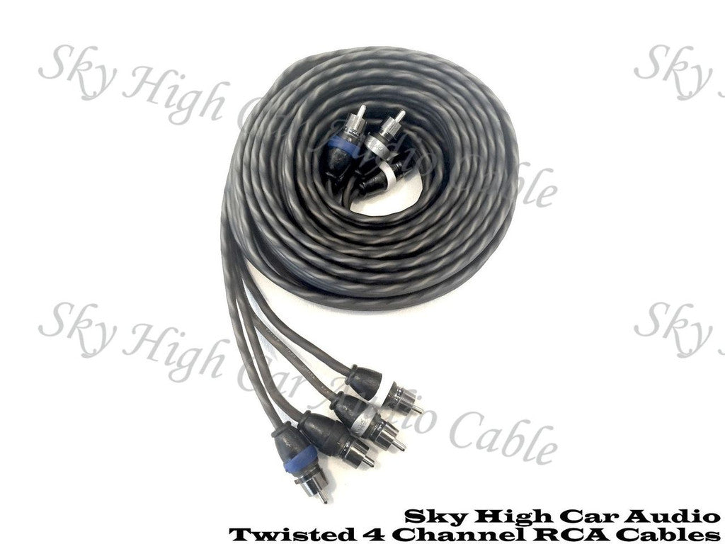 Sky High Car Audio Twisted 4-Channel RCA 12ft-20ft Sky High Car Audio Twisted 4-Channel RCA 12ft-20ft Sky High Car Audio Twisted 4-Channel RCA 12ft-20ft