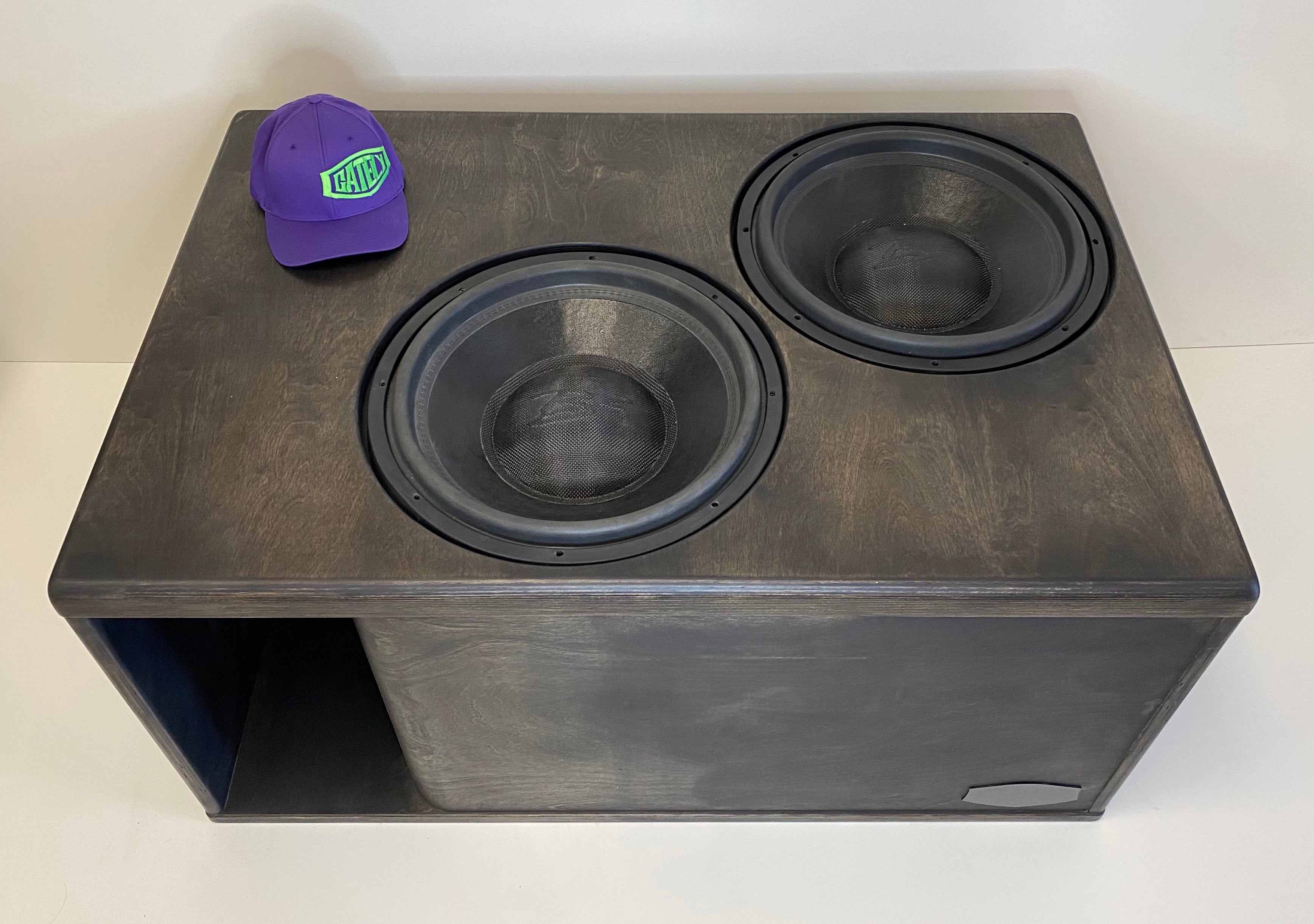 12.5cf - 2 x 18” Subs Up Port Back