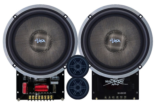 SHCA 65C2E 2 Way 6.5" Component Set 4 ohm (Ferrite Motors, Silk Dome)
