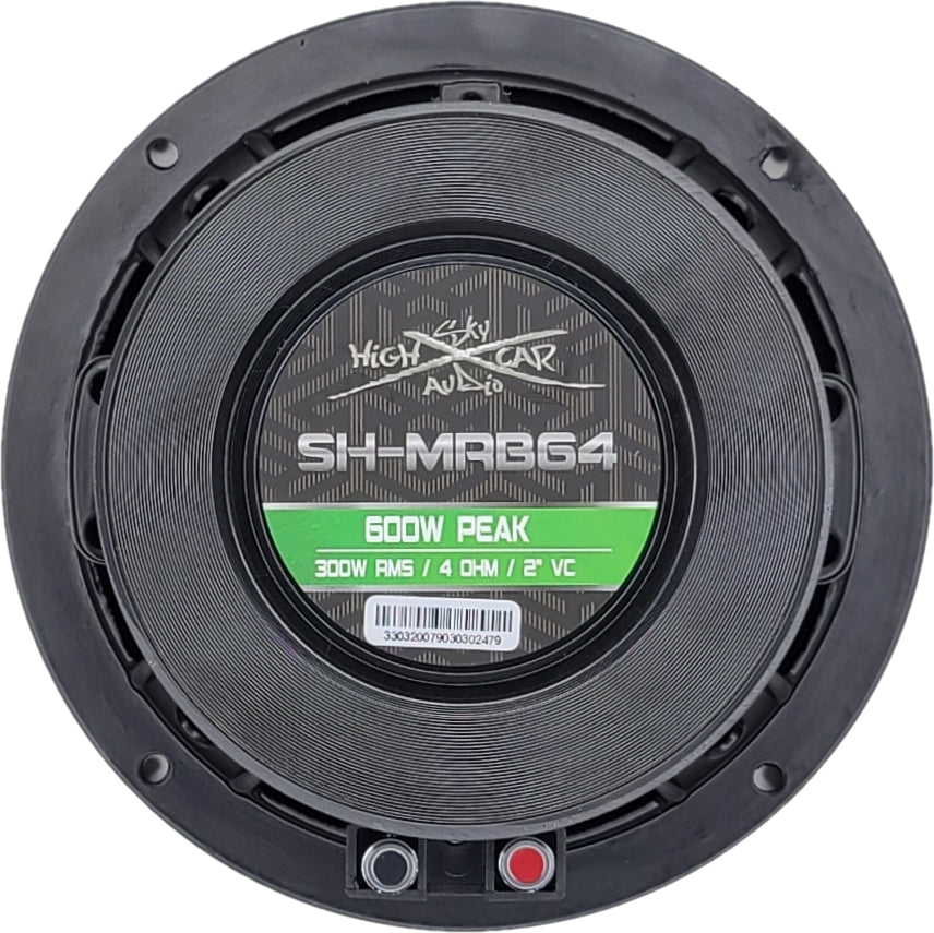 SHCA MRB64 6.5" Midrange Loudspeaker w/ Bullet 2" VC 4 ohm (Single Speaker)