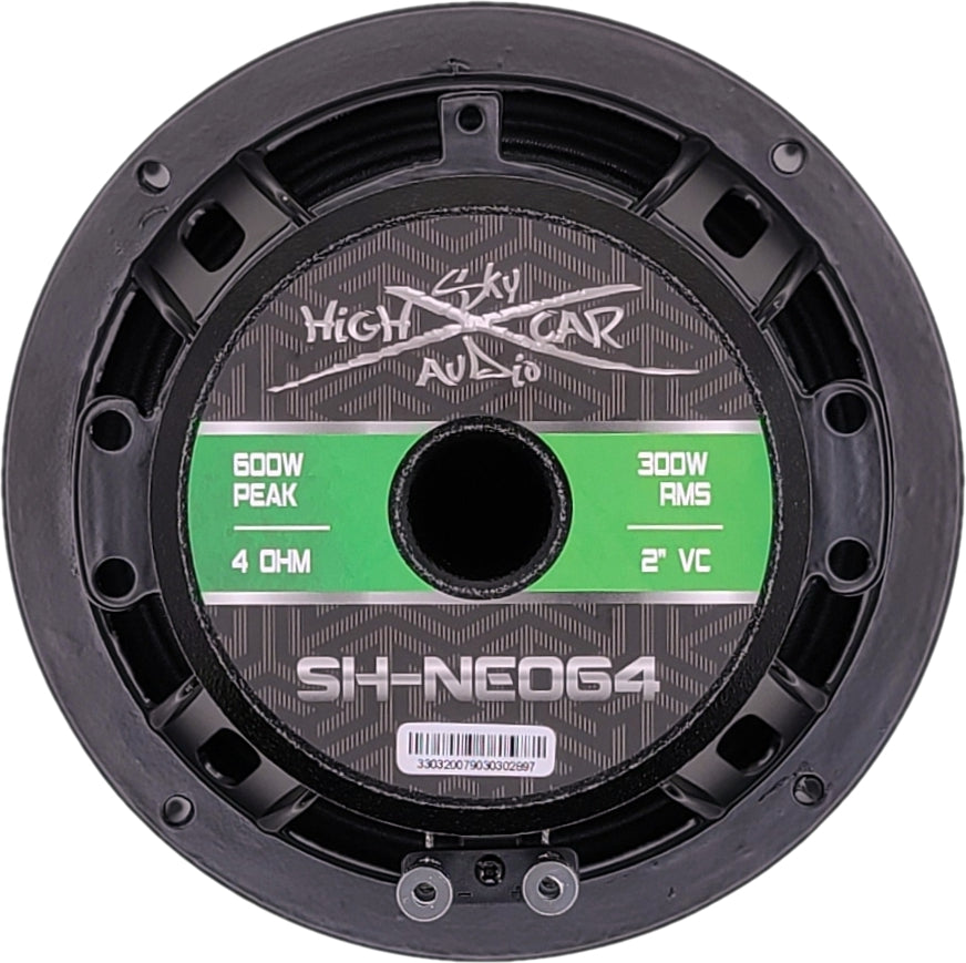 SHCA NEO64 6.5" Neo Midrange Loudspeaker 2" VC 4 ohm (Single Speaker)